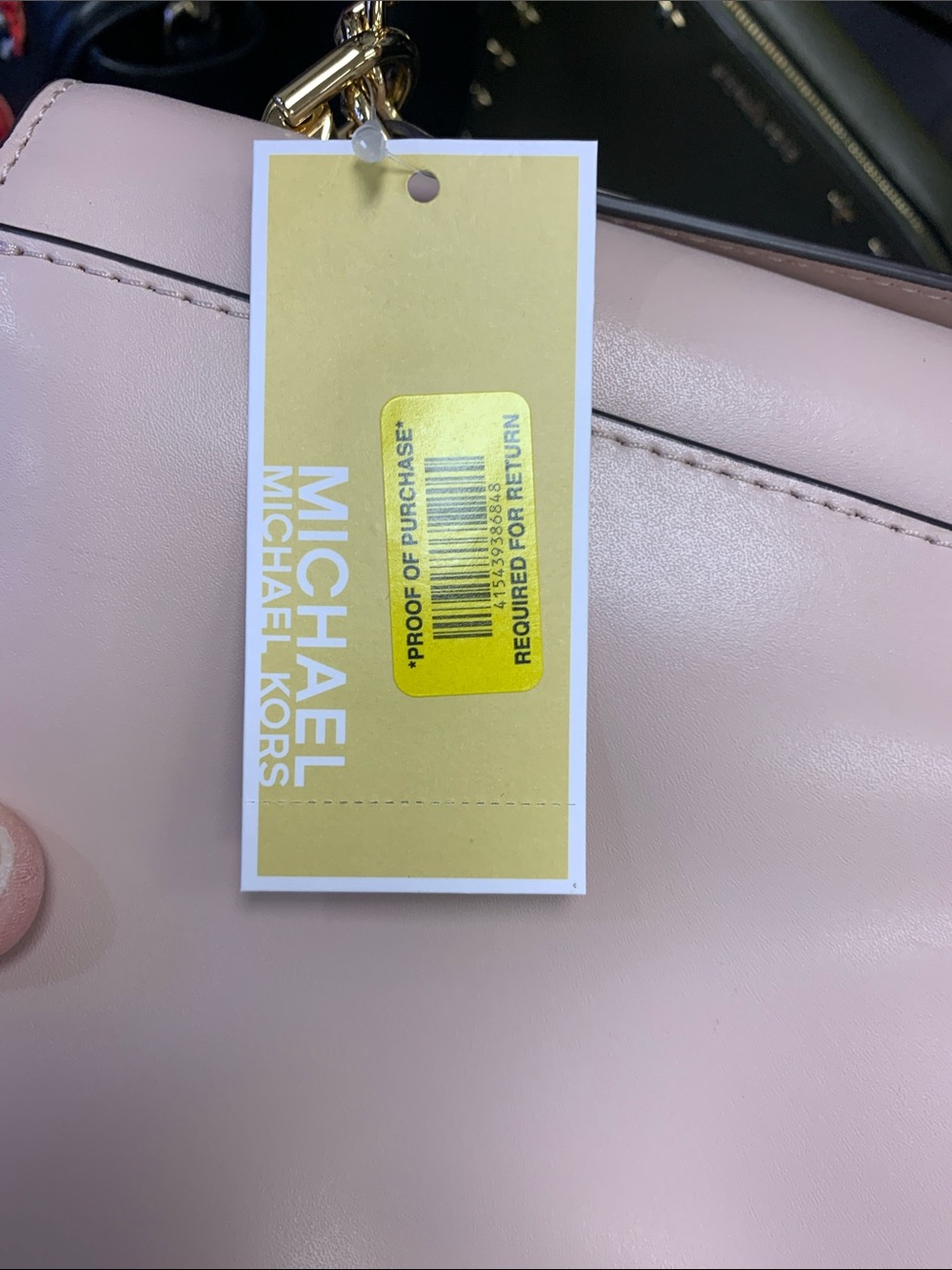 Michael Kors Blush Leather Crossbody Bag with Gold Hardware - Picture 3 of 6